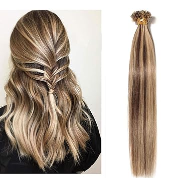 Amazon Com U Tip Pre Bonded Remy Human Hair Extensions 100