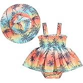 Mubineo Baby Girl Summer Clothes Floral Romper Dress Infant Sleeveless Rompers Skirt One Piece Boho Sun Dress Outfits