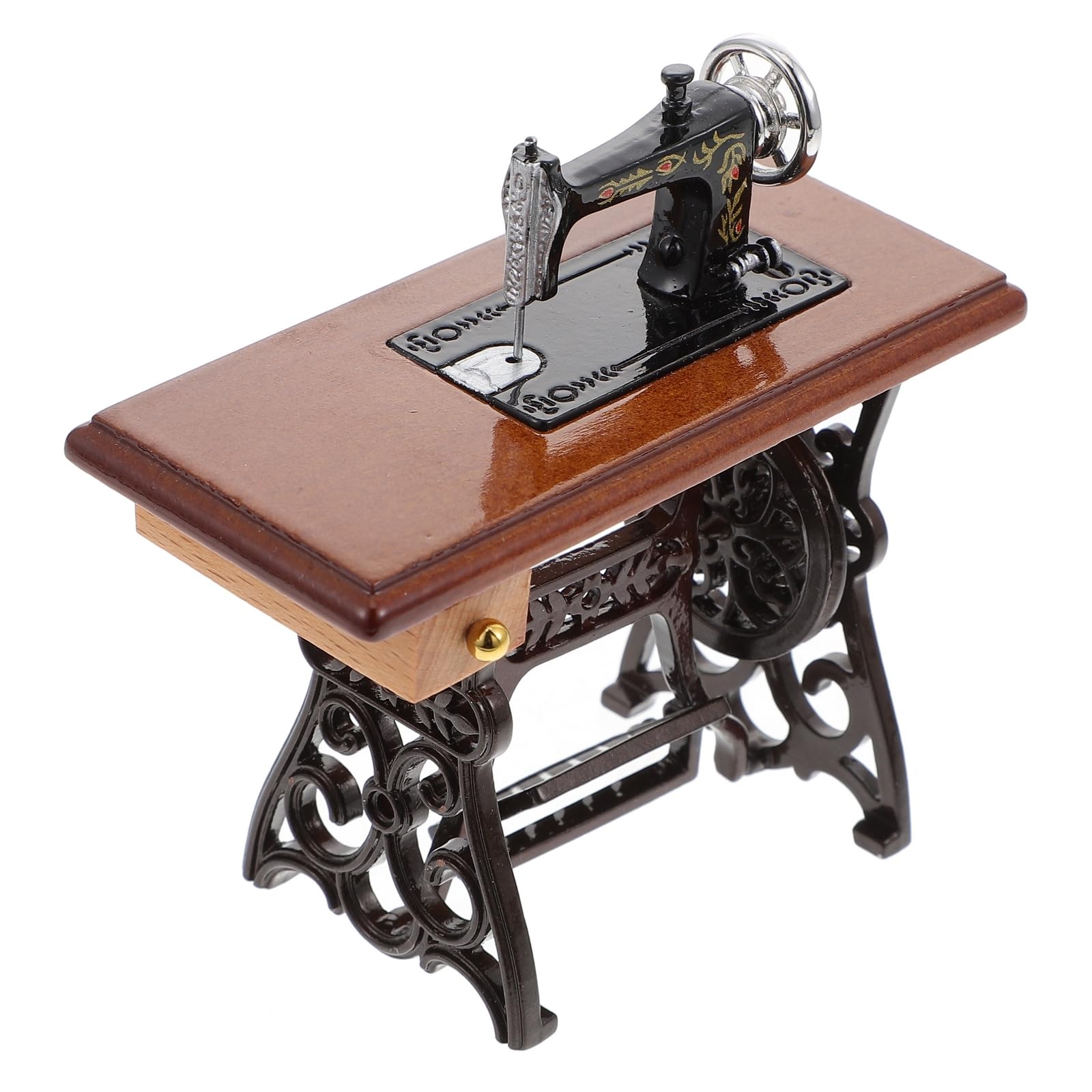 Photo 1 of Alipis Mini Sewing Machine Miniature Sewing Model Tailor Toy 1:12 Scale Furniture Accessories Pretend Toys Table Accessories Tabletop Sewing Room Decor