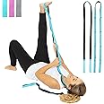 Vive Stretch Strap - Leg Stretch Band to Improve Flexibility - Stretching Out Yoga Strap - Exercise and Physical Therapy Belt for Rehab, Pilates, Dance and Gymnastics with Workout Guide Book