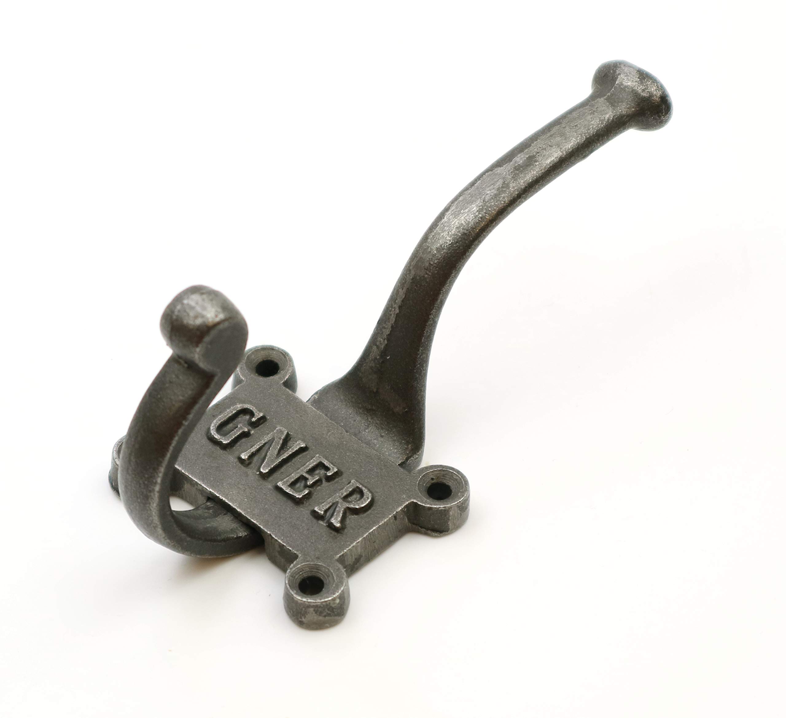 Coat Hook Double GNER 2 Part Cast Antique Iron 125mm - Pack of 5