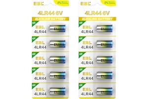 EBL 6 Volt Battery 4LR44 Dog Collar Batteries (10 Pack) 6V Alkaline Batteries 476A / PX28A / A544 / K28A / L1325