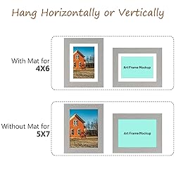 Golden State Art, 5x7 Picture Frame Set of 4