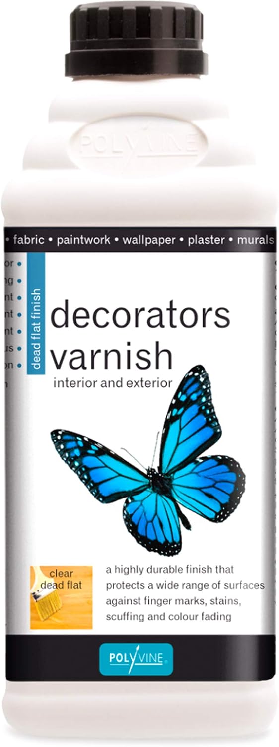 Polyvine Decorators Varnish Gloss, Water Resistant Clear Varnish with UV Protection, Seals and Protects Emulsion