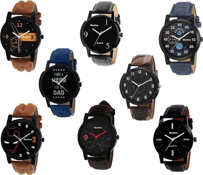Montres Quartz Movement Analogue Multicolour Dial Men's and Women's Watch