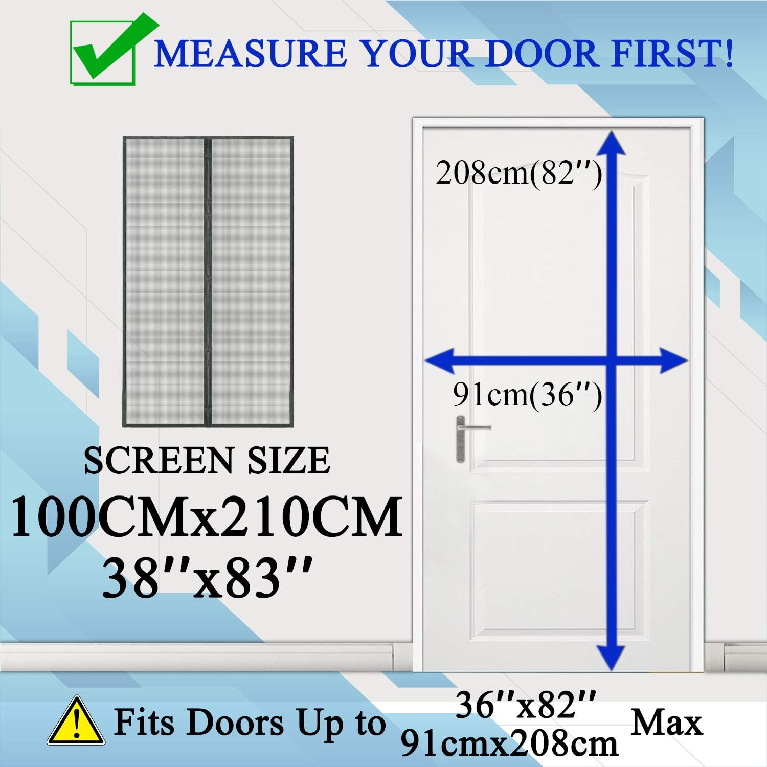 TheFitLife Magnetic Fly Screens for Doors - Image 3