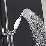 VeeBath Beta 180mm Hand Held Round Shower Head Pencil Type Solid Construction view 4