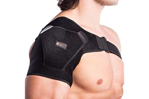 Copper Joe Compression Shoulder Brace for Women & Men - Rotator Cuff Support Brace for Shoulder Pain Relief - Copper-Infused Adjustable Shoulder Brace Compression