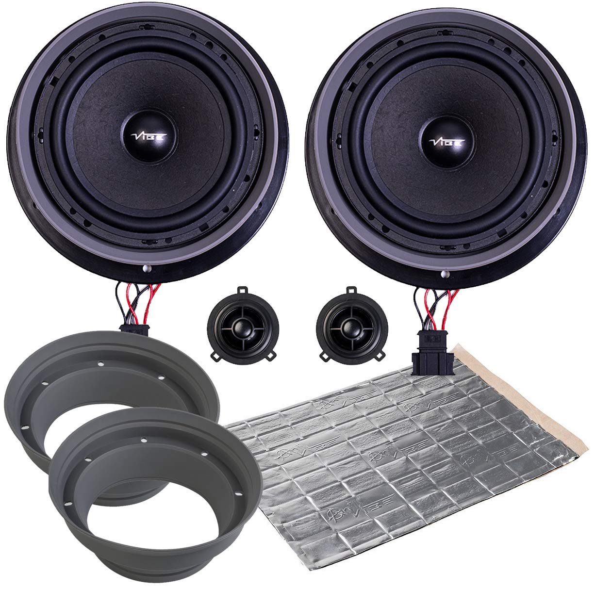 VIBE Optisound VW T6 Speaker Upgrade. Black (Compatible with VW Transporter 2015-2019)