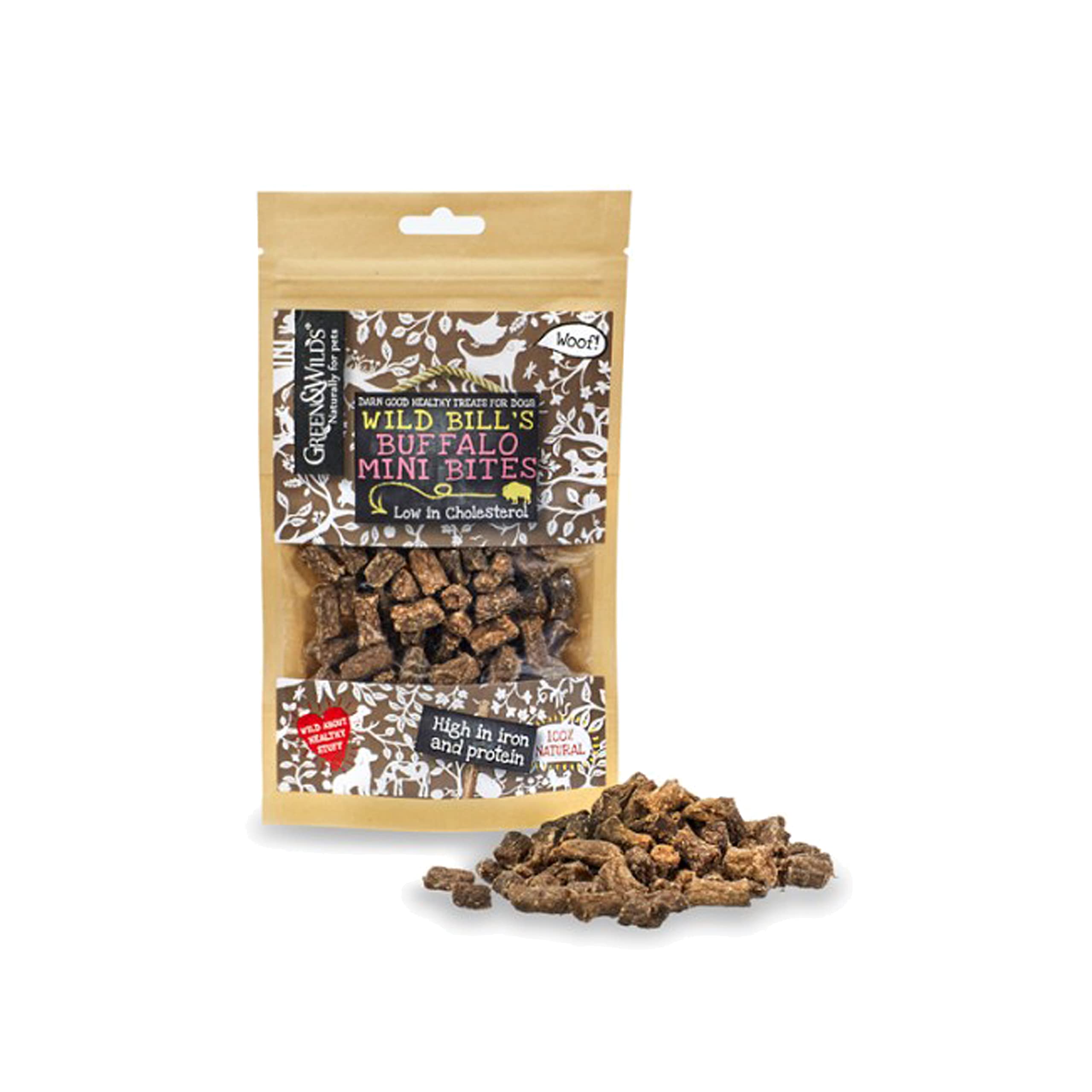Green & Wilds Eco-Friendly Natural Dog Treats - Mini Buffalo Bites