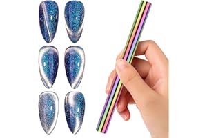 BIGMUMU KAAGEE Cat Eye Nail Magnet Tool, Super Long Double-head Nail Magnet Pen Cat Eye Magnet Wand for Nails Magnetic Cat Eye Gel Polish Nail Art for for DIY Nails Design Salon, Studio or Home (Laser)