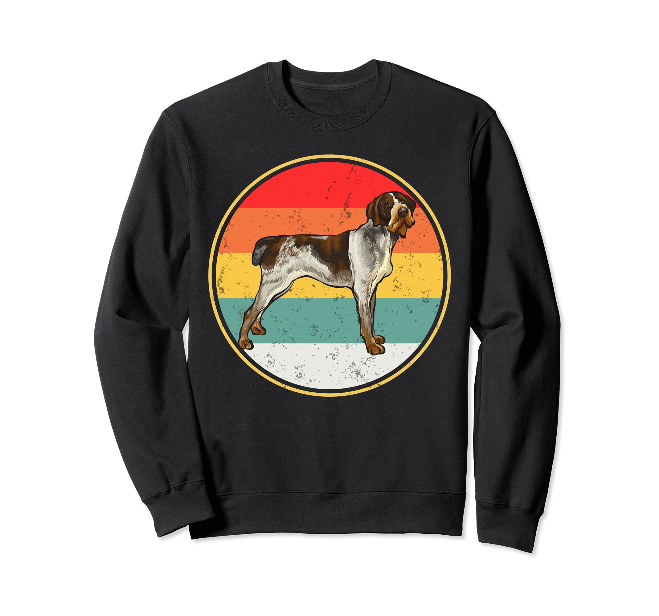 Vintage Retro Sunset German Wirehaired Pointer Dog Sweatshirt