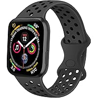 Luyi Sport Band Compatible with Apple Watch Band 38mm 42mm 40mm 44mm, Soft Silicone Replacement Strap for iWatch Series…