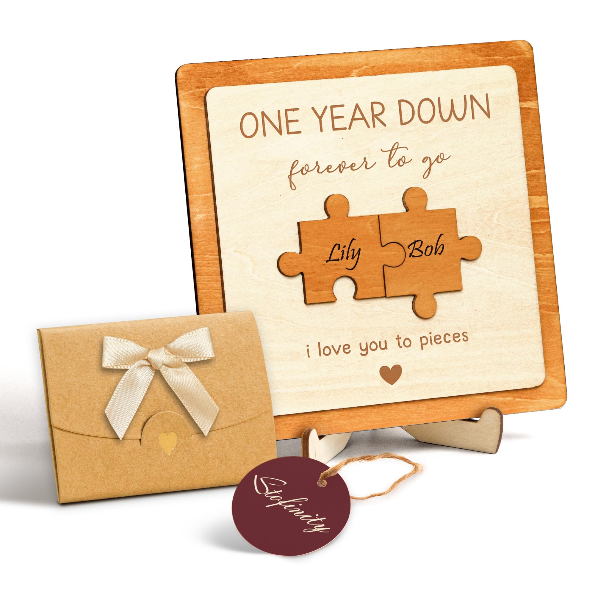 Stofinity 1 Year Anniversary Wood Gift For Boyfriend - One Year Paper ...