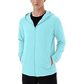 Mens UPF 50+ UV Full Zip Sun Protection Hoodie Jacket With Thumb holes Cooling Lightweight Fishing Hiking Cooling Shirts men