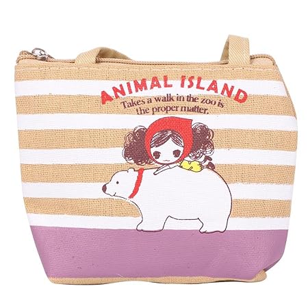 MKchung Woman Zipper Canvas Coin Purse Handbag Tote Pocket Money Bag (Polar Bear)