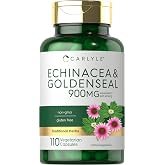 Carlyle Echinacea Goldenseal Capsules | 110 Count | Vegetarian, Non-GMO and Gluten Free Extract Supplement