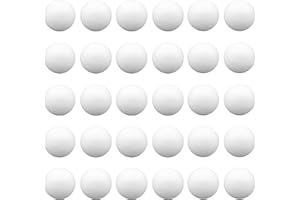 DNB SPORTS DNB 2 Inch Foam Balls - 30Pcs 2'' Smooth White Round Polystyrene Ball Craft Supplies
