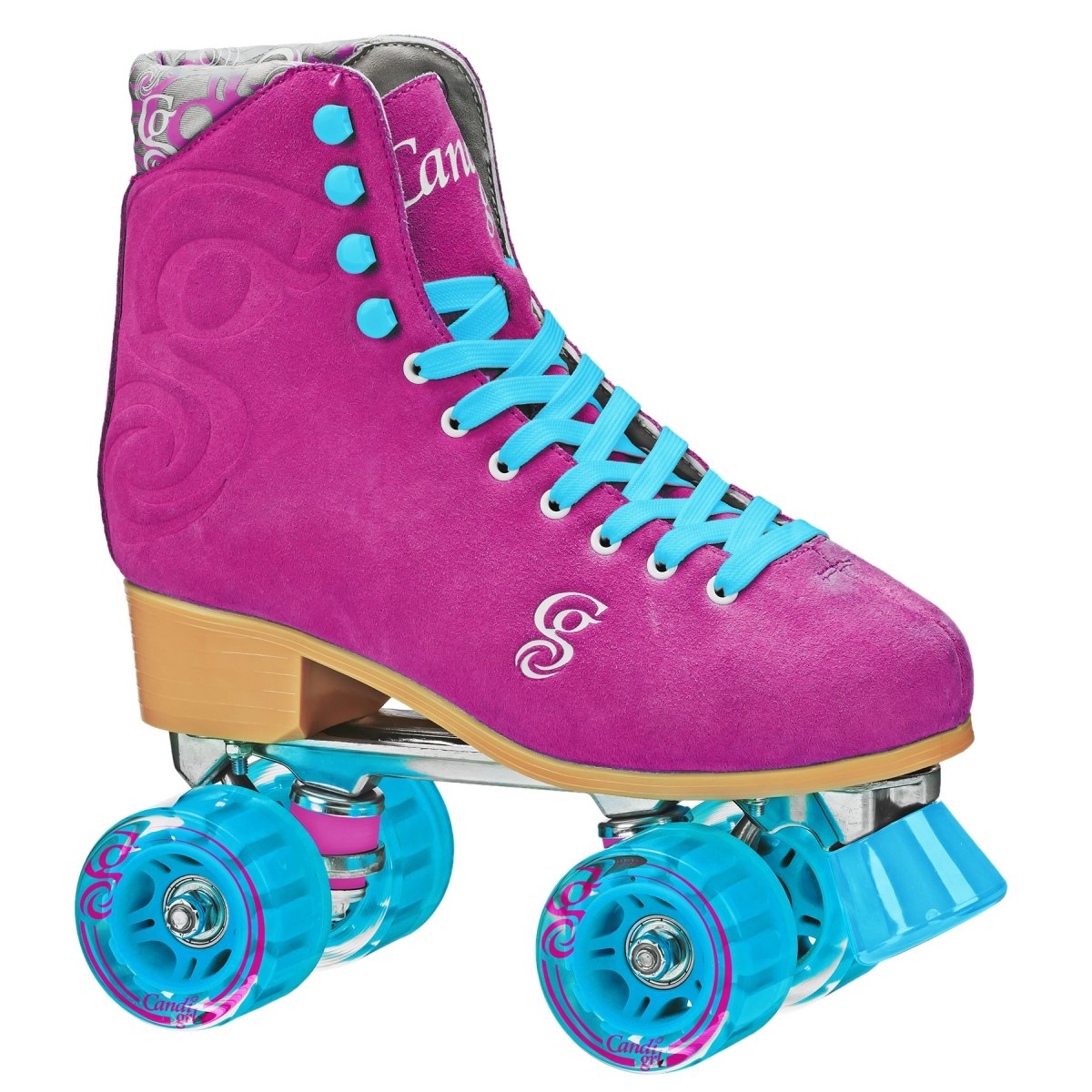 Roller Derby Candi Girl U774 Carlin Quad Artistic Roller Skates Raspberry Ladies sz 5 Image