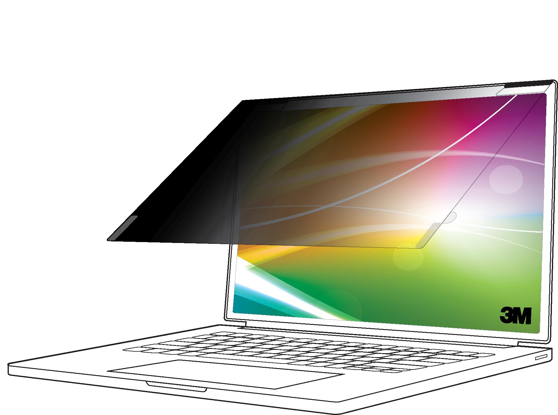 Photo 1 of 3M Bright Screen Privacy Filter for 14in Full Screen Laptop, 16:9, BP140W9E