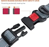 Taglory Reflective Nylon Dog Collar with Safety Buckle Medium Grey view 2