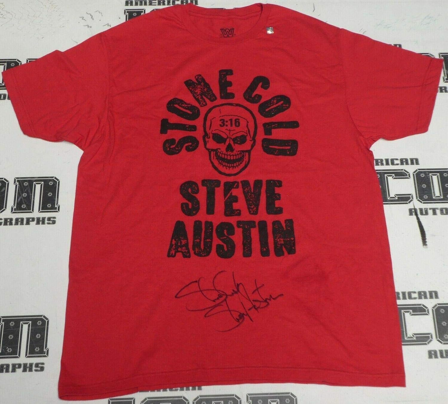 stone cold red skull shirt