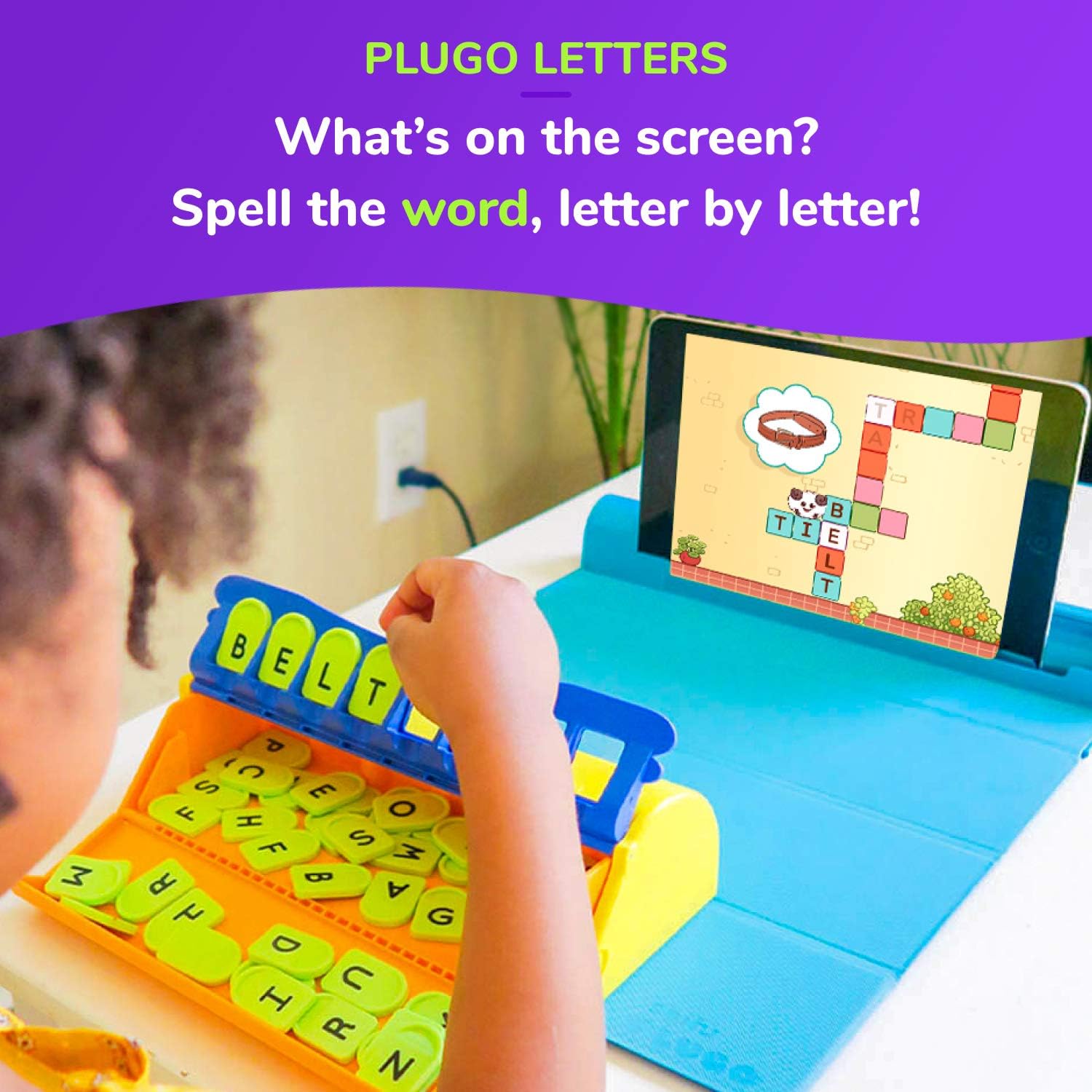 Plugo STEM Pack by PlayShifu - Count, Letters & Link (3in1), Yellow, Large - Image 3