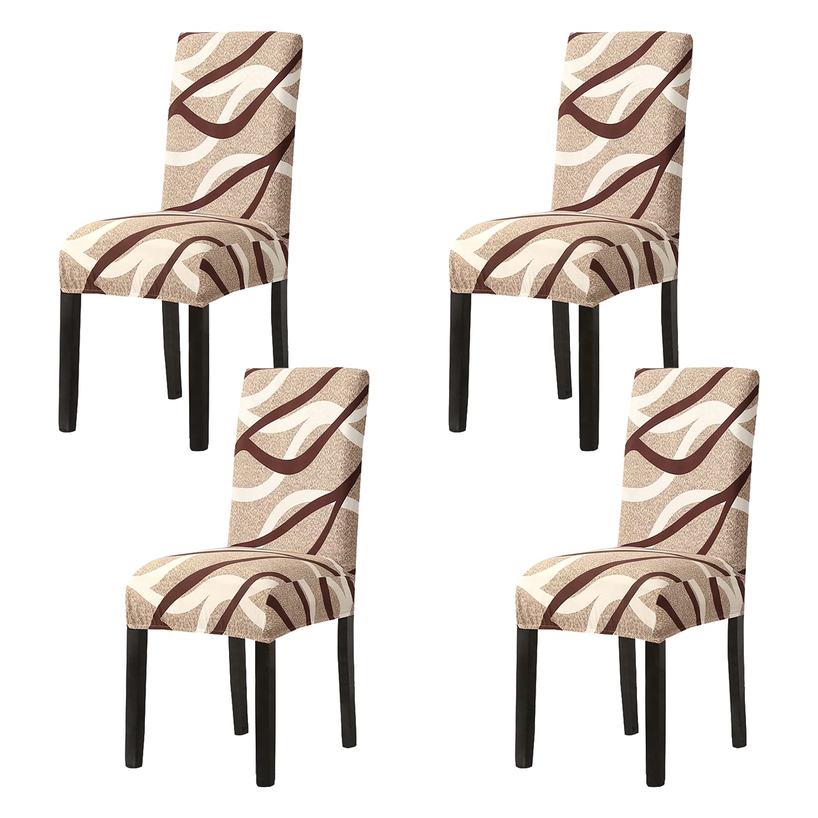 Aisprts Dining Room Chair Covers Slipcovers Set of 4, Stretch Removable Washable Dining Chair Protector Decoration Cover Seat Slipcover for Home, Kitchen, Restaurant, Hotel