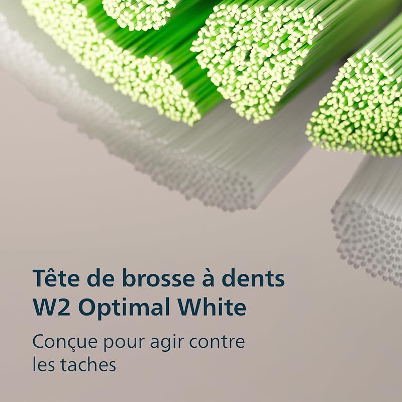 Sonicare série 3100 – Brosse à dents électrique, capteur de pression, 3 intensités, EasyStart, SmarTimer, autonomie 14 j, étui de voyage, pack de 2, coloris blanc, HX4072/41, [Nouveau]