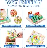 KMTJT Wooden Activity Cube Montessori Toys for 1 2 3 Year Old Toddlers view 3