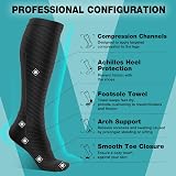 SONORAN 20-30 mmHg Compression Socks Women Men Black 2 Pairs S/M view 4
