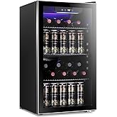 West Bend Beverage Cooler Refrigerator 15 Wine Bottle/60 Can Capacity, Glass Door, 17-Inch Wide Freestanding, Adjustable Thermostat Control, 1.6-Cu.Ft, Slate Blue on Fridge.com