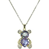 KOKKING Elegant Gemstone Necklace for Women, Dainty Pendant Necklace with Chain Western Jewelry for Women Fashion Initial Jewelry Charm Necklace, Valentines Gift for Women