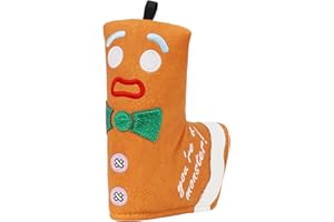 LZFAN Funny Golf Club Head Cover Driver Headcover Fairway Wood Headcover Hybrid Club Head Cover Brown Monster Cookie