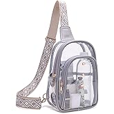 XYWstore Clear Sling Bag for Stadium Events, Crossbody Bag for Women - Stadium Approved