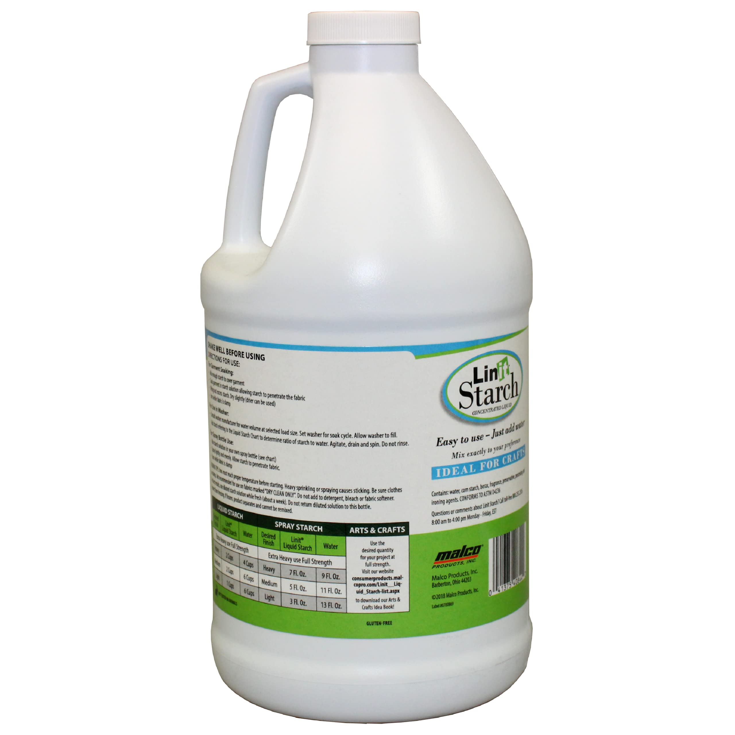 Linit Starch Crisp Classic Finish (64 Oz.) - Liquid Starch For Ironing Clothes/Perfect For Wrinkle Release/Great For Arts & Crafts Projects/Slime, Paper Mache, Silly Putty (408440)