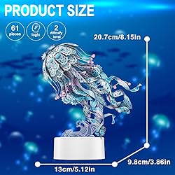 Piececool 3D Puzzles for Adults, Jellyfish Night