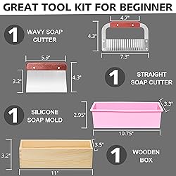 LERYKIN Rectangular Soap Mold Kit with Cutter- 42oz