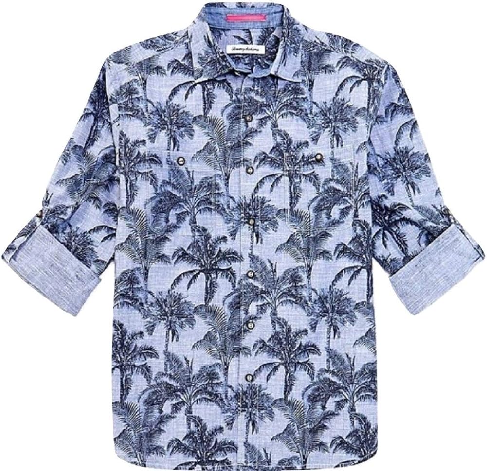 Tommy Bahama Long Sleeve Chambray Shade Camp Shirt at Amazon Men’s