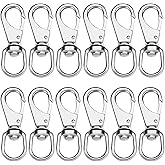 Hicarer 12 Pcs Stainless Steel Swivel Snap Hooks 3.5 Inch Heavy Duty Flag Clips Diving Clip Spring Hooks for Dog leashes Keychains Boat Ropes Bird Feeders Pet Chains