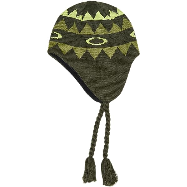 Oakley Mens Nordic Earflap Beanie, Fern Norway Pattern, Small at