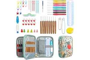 KOKNIT Crochet Hooks Set Ergonomic Grip Soft Handles Aluminum Crochet Hook (Green 1)