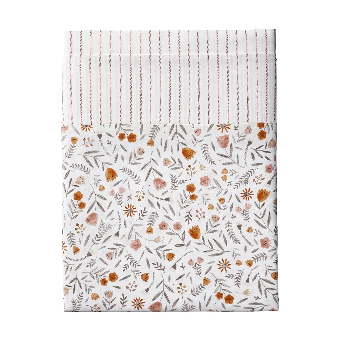 ESSIX Honoré Flat Sheet, Cotton, Orange Squirrel, 180 x 290 cm