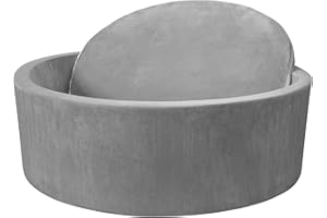 SIUUHOVS Foam Baby Ball Pit, 35.4"x 11.8" Ball Pits for Toddlers, Soft Round Kiddie Playpen Ball Pool for Kids with Soft Memory Sponge, Ideal Gift for Babies Indoor and Outdoor Game,Grey(Balls not Included)