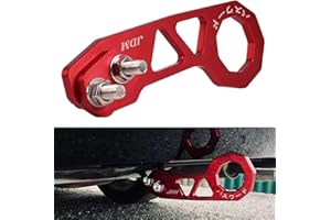 EIOUMAX Rear Tow Towing Hook for Universal Car Auto Trailer Ring Aluminum Racing Trailer Hook Red