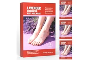 SUMETACT Foot Peel Mask for Dry, Rough Feet – Exfoliating Foot Mask with Fruit Acids, Lavender & Urea – Peeling Socks for Dead Skin & Cracked Heels – Foot Care for Women & Men