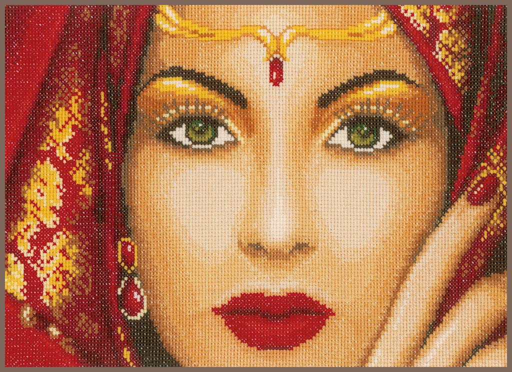 Lanarte Counted Cross Stitch Kit: Oriental Beauty (Evenweave), Other, NA, 28 x 20cm