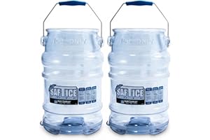 San Jamar Saf-T-Ice Ice Tote with Ice Machine Hanger for Bars, Restaurants, Kitchens, and Fast Food, Polycarbonate, 6 Gallons