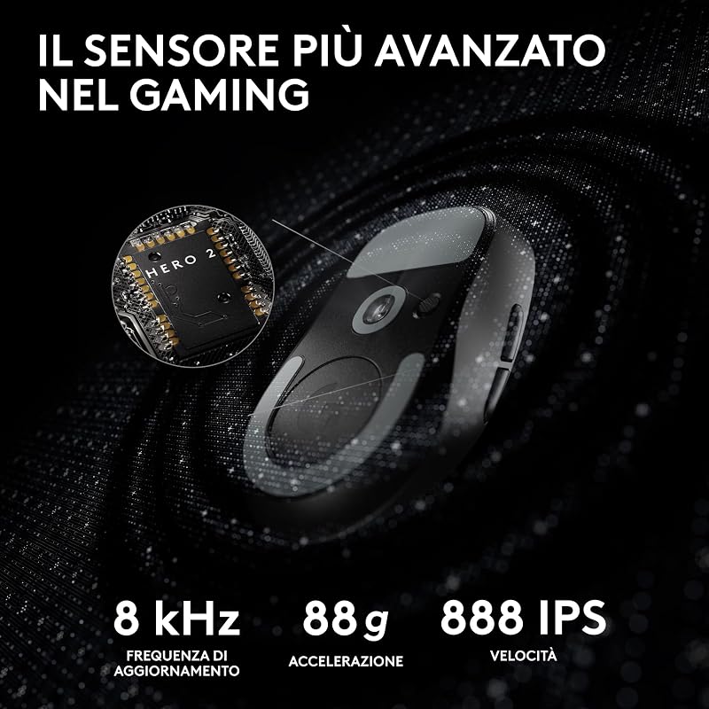 PRO X SUPERLIGHT 2 - mouse gaming wireless - Nero