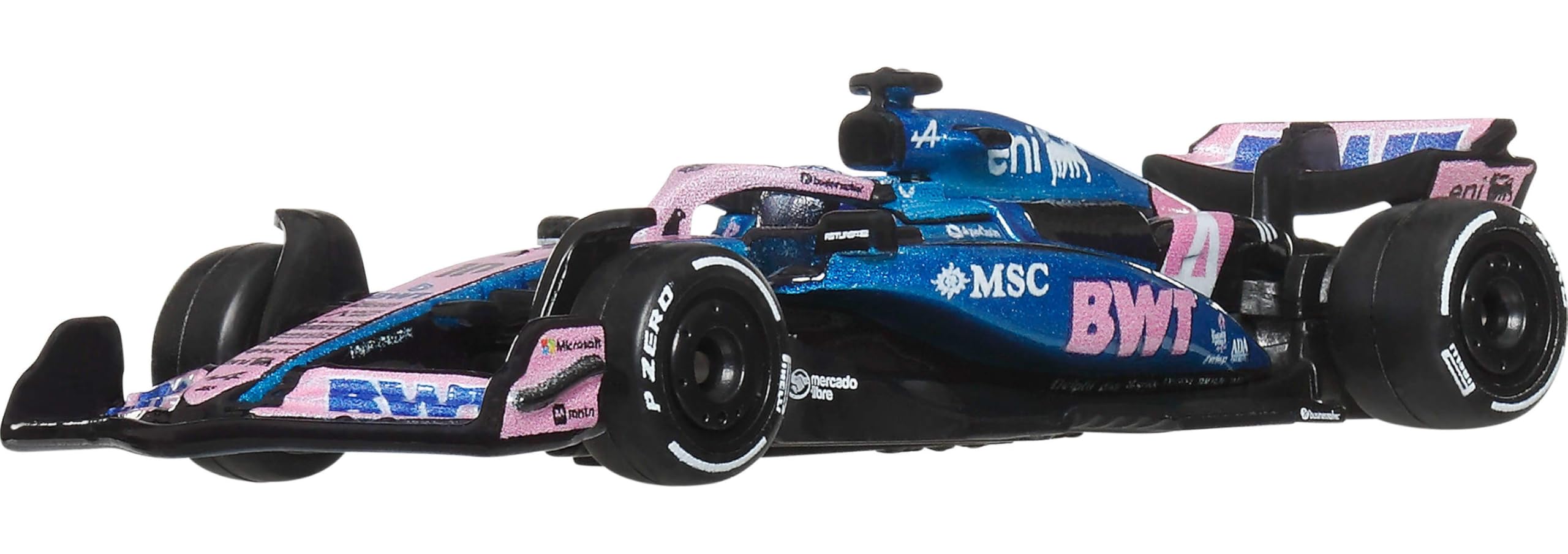 Hot Wheels Formel 1 BWT Alpine – Pierre Gasly #10 Premium Die-Cast-Spielzeugauto im Maßstab 1:64 Sammelspielzeug-Rennauto mit Real Riders-Reifen sowie Metall/Metall-Karosserie und -Fahrgestell, JKD82